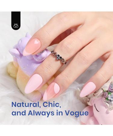 Beetles Gel Nail Kit with 500Pcs Soft Gel Nail Tips - Short Almond Shape | Easy DIY Nails Art Set with UV LED Lamp & 5-in-1 Nail Glue | Home Acrylic False Nail Tips Kit - Clear 500PCS - Buy Online on SooperMarket.com