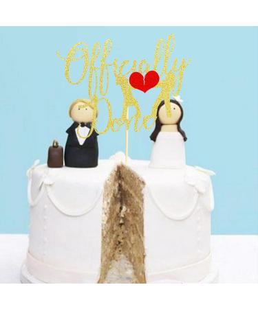Arthsdite 1Pc Officially Done Cake Topper Divorce Cake Decoration Single Divorce Freedom Cake Topper for Broken Up Free at Last Bye Felicia Newly Unwed Party Decoration - Gold Glitter - Buy Online on SooperMarket.com