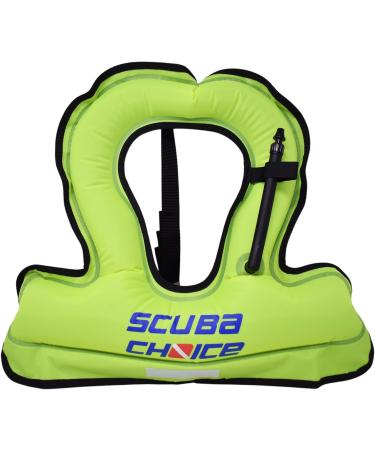 Scuba Choice Youth Kids Snorkel Vest - Neon Yellow/Blue | Personalized Name Box - Buy Online on SooperMarket.com