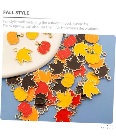 DIYEAH 32pcs Thanksgiving Pumpkin Head Pendant Bulk Charms Enamel Maple Leaf Charms Pumpkin Diy Jewelry Pendant Earrings Metal Charms for Jewelry Making Craft Supplies Bracelet Zinc Alloy - Buy Online on SooperMarket.com