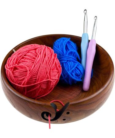 Handmade Rosewood Yarn Bowl Holder - X-Large Size for Knitting & Crochet - Perfect Gift for Mother's Day & Christmas - Buy Online on SooperMarket.com