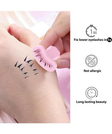 Eyelash Stamp for Beginner 1 Pair DIY Natural Long Lasting Lower Lash Stamp for Makeup Silicone Eyelash Stamps Tool for Woman Girls Style 2 Eyelash Stamps Tool Pink - Buy Online on SooperMarket.com