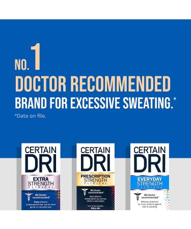 Certain Dri Everyday Strength Clinical Antiperspirant Solid Deodorant 3 Pack - Hyperhidrosis Treatment - Morning Fresh - 2.6oz - Buy Online on SooperMarket.com