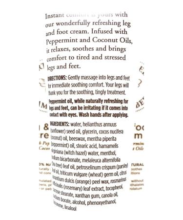 Burt's Bees Mama Bee Leg & Foot Cream Peppermint 3.38 Fl Oz - Pack of 2 | Moisturizing Leg & Foot Cream - Buy Online on SooperMarket.com