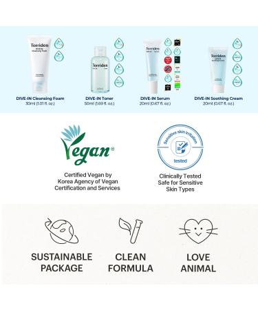 Torriden DIVE-IN Trial Kit | Hyaluronic Acid Skincare Set | Vegan & Hypoallergenic Korean 4-Step Regimen - Buy Online on SooperMarket.com