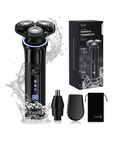 Electric Razor for Men Electric Shavers for Men USB-C Rechargeable Wet & Dry Shaver High Power 9800 RPM Waterproof Cordless Portable Razor Face Ideal Gift for Men