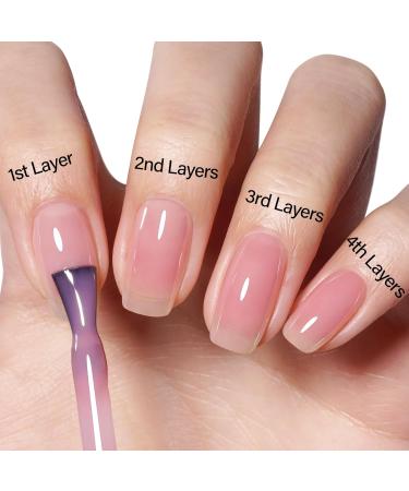 AILLSA Pink Gel Nail Polish - Nude Gel Polish Sheer Pink Jelly Gel Nail Polish Soak Off U V Gel Nail Polish Neutral Nail Polish Gel for Nail Art French Manicure at Home Day Gifts 0.51 Fl Oz GB49 A33sheer Pink - Buy Online on SooperMarket.com