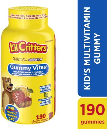 L'il Critters GummyVites Kids Complete Multivitamin Gummies 11 Essential Nutrients & Kids Vitamin D3 Gummies 800 IU Vit D3 Daily Dose Supports Bone Health* Naturally Sourced Flavors - Buy Online on SooperMarket.com