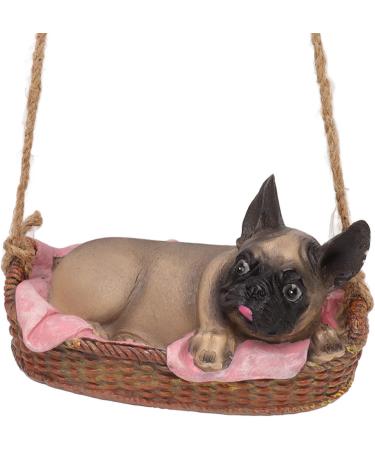 Swing Dog Garden Statue Durable Cute Ornament for Yard and Home Animal Gift (Gray) Grey - Buy Online on SooperMarket.com
