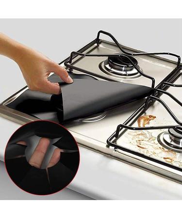 Stove Burner Cover Double-Thick Reusable Non-Stick Heat- Stove Protector Cuttable Stove Burner For Kitchen Sugar Soap for Cleaning (BLACK One Size) Black One Size - Buy Online on SooperMarket.com