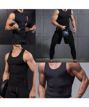 Buy SMATSTYLE Men's Sleeveless Compression Shirt - Breathable Quick Dry Baselayer Tank Top for Running & Fitness - Black - Buy Online on SooperMarket.com