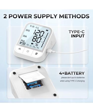 AOJOO Automatic Upper Arm Blood Pressure Monitor with Large LCD Display - Adjustable Digital BP Cuff Kit - 198 Sets Memory - Storage Bag, White - Buy Online on SooperMarket.com