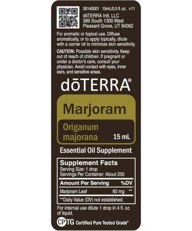 doTERRA Marjoram Essential Oil 15 ml - Premium Quality International Shipping Available - Buy Online on SooperMarket.com