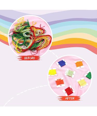 128 Pcs Plastic Embroidery Floss Bobbins - Cross Stitch Thread Organizer and Sewing Storage in White - Buy Online on SooperMarket.com