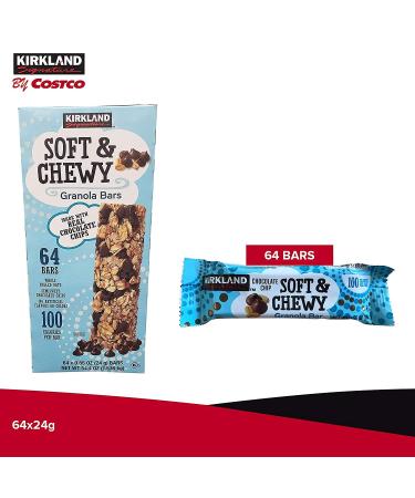 Kirkland Signature Soft & Chewy Chocolate Chips Granola Bars 54.4 oz - Delicious Snack for Anytime - Buy Online on SooperMarket.com
