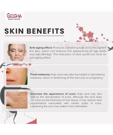 Geisha Kojic Acid Serum 1 Fl oz - Dark Spot Corrector for Face, Body, Armpits, Elbows, Knees - Made in USA - Buy Online on SooperMarket.com