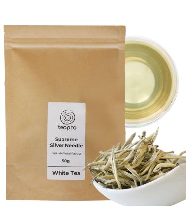Teapro Supreme Silver Needle White Tea | Bai Hao Yin Zhen Loose Leaf Tea (50g)