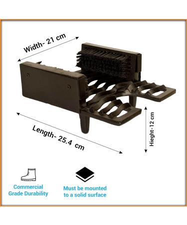 Neez Cast Iron Boot Scraper with Brush - Heavy Duty Welly Puller for Wellies - Outdoor Mud and Dirt Remover - Buy Online on SooperMarket.com