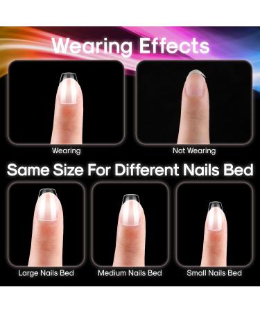 Wide Short Coffin Nail Tips 240PCS Professional Gel Tips for Easy DIY Nail Extensions | Perfect for Short Small Wide Nail Beds - Buy Online on SooperMarket.com