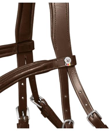 WALDHAUSEN X-Line Hackamore Bridle - Dark Brown Stainless Steel for Warmbloods - Full Size | Premium Horse Gear - Buy Online on SooperMarket.com