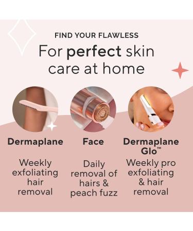 Buy Finishing Touch Flawless Dermaplane Glo - Sonic Lighted Exfoliator & Razor for Facial Hair Removal | 6 Replacement Heads | International Shipping Available - Buy Online on SooperMarket.com