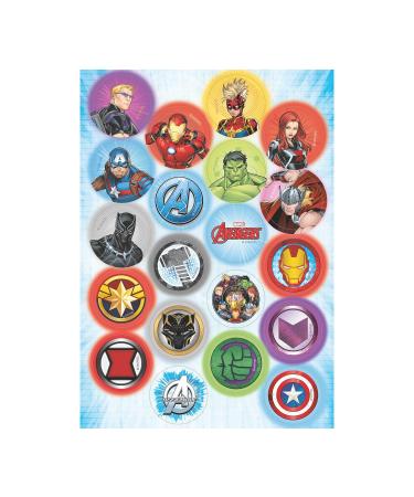 dekora Avengers Mini Wafer Discs Edible Decorations for Cupcakes Cookies and Muffins Perfect Party Supplies 3 4 CM