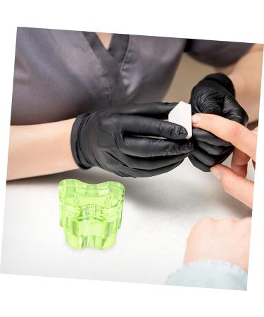 HAPINARY Nail Art Liquid Holder with cover tool manicure glass nail dish cup bracket nail art dish plate cup thicken nail dish with lid glass nail art cup Nail supplies Nail Manicure Tools 7x5.6cm Green - Buy Online on SooperMarket.com