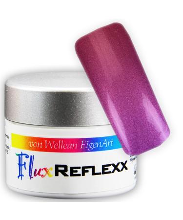 UV Gel Flux REFLEXX shimmer effect - fuchsia/red/purple