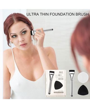 puzzlegame Flat Blush Concealer Brush - Ultra Thin Flat Head Strong Fluidity Foundation Brush Cream Concealer Sponges Puff and Thin Brushes for Women Makeup Gathering  - Buy Online on SooperMarket.com