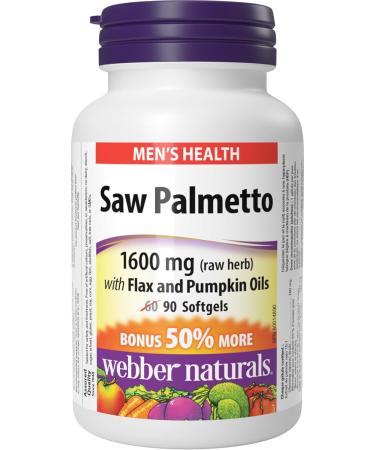 Webber Naturals Saw Palmetto 160 mg Contains Flax and Pumpkin Oil 90 Softgel & Vitamin D3 2500 IU Extra Strength 180 Softgels For Healthy Bones Teeth and Helps Prevent Vitamin D Deficiency Saw Palmetto + VITAMIN 3818 - Buy Online on SooperMarket.com