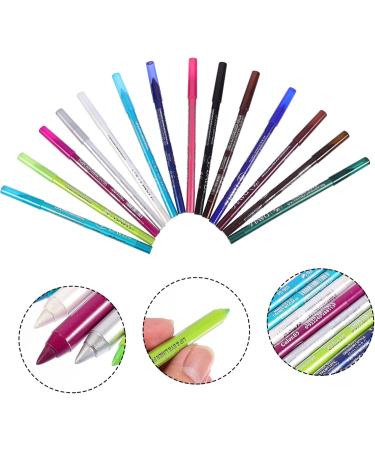BELLIFFY 14pcs Eyeshadow Pencil Set Eyeliner Stamp Lip Liner Quick Drying Eyeliner Plastic - Buy Online on SooperMarket.com