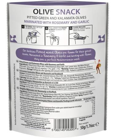 Mr Filbert's Green Kalamata Rosemary and Garlic Olives 8 x 65g Green Kalamata Rosemary & Garlic - Buy Online on SooperMarket.com