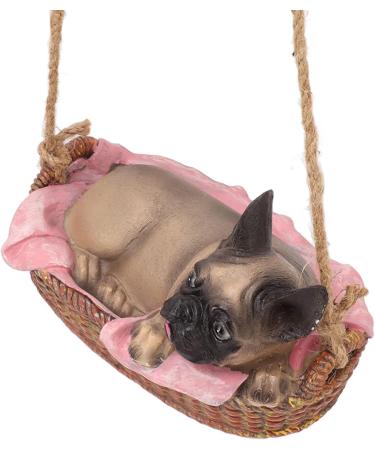 Swing Dog Garden Statue Durable Cute Ornament for Yard and Home Animal Gift (Gray) Grey - Buy Online on SooperMarket.com