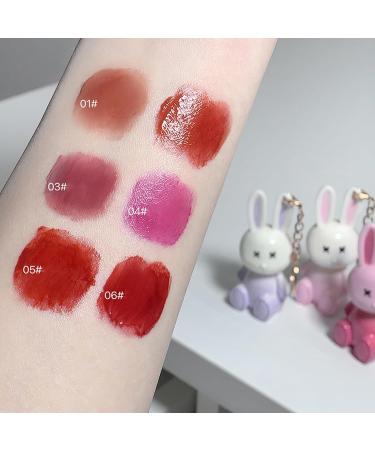 3 Colors Lip Tint Keychain Set - Moisturizing Non-Stick Long-Lasting Liquid Lip Stain & Gloss - Buy Online on SooperMarket.com