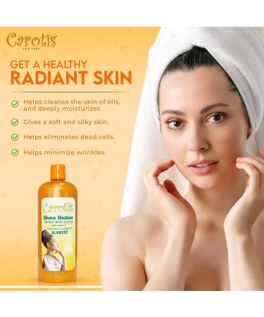CAROT S Shea Butter Body Wash - 33.8 Fl oz / 1000ml - Revitalizing and Nourishing Skin Treatment - Buy Online on SooperMarket.com