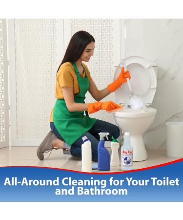 Amazon Brand 32oz Ring King Toilet Bowl Cleaner | Heavy Duty Stain Remover & 13" Mop Applicator for Toilets Tubs and Showers - International Shipping Available - Buy Online on SooperMarket.com