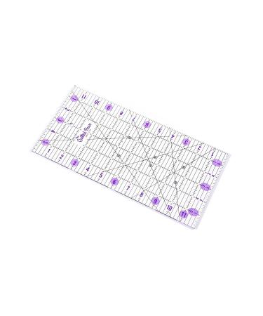 Quilted Bear Quilting Rulers - Transparent Acrylic Non-Slip Patchwork Ruler with Angles - 6 x 12 inches - Buy Online on SooperMarket.com