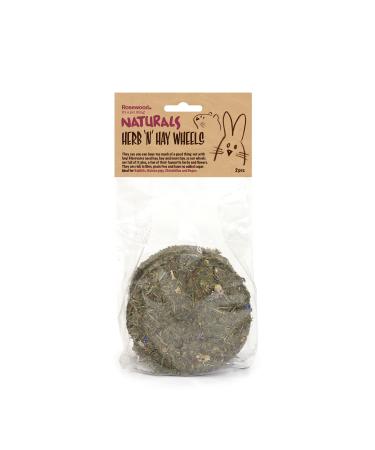 Naturals Herb 'n' Hay Wheel Treats 2pc for Small Animals