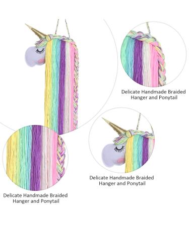 ZSMJAER Hair Clip Storage for Girls Unicorn Hair Clip Holder Rainbow Yarn Tassel Organiser Hair Accessories Unicorn Theme Party Decoration - Buy Online on SooperMarket.com