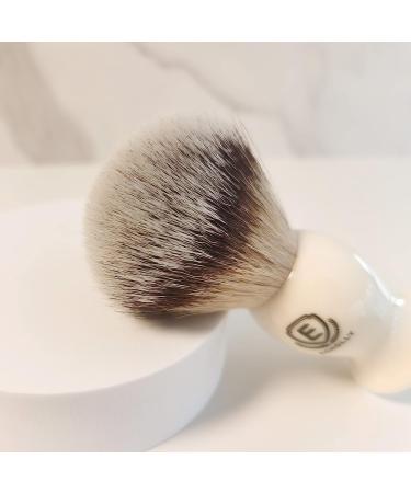 Premium 4 in 1 Shaving Brush Kit for Men - Vegan Brush Sandalwood Soap Stainless Steel Bowl & Stand | Perfect Gift (Ivory White - Buy Online on SooperMarket.com
