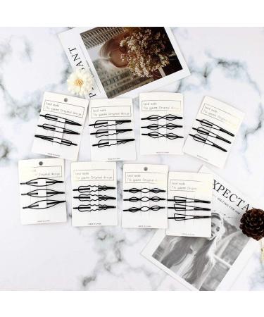 24PCS Hair Clips 8 Styles Hair Grips Hair Pins Hair Styling Accessories Hair Barrette Clips for Women Girls DIY Black - Buy Online on SooperMarket.com