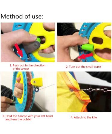 Seababoo 16 cm Kite Roll Cord Winch - Dragon Kite Roller Winder with 150m Line & Leash for Ultimate Flying Experience - Buy Online on SooperMarket.com