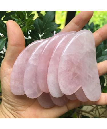 Natural Rose Quartz Gua Sha Massage Tool for Facial & Body - Crystal Scraping Board for SPA & Acupuncture Therapy - Buy Online on SooperMarket.com