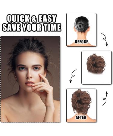 Long beard ball head wig bun grab clip Fluffy natural scrunchie bridal cocktail hairpin Messy Hair Bun Extensions Curly Wavy Hair Scrunchies claw Clip Messy Bun Hairpiece (Light Curry) - Buy Online on SooperMarket.com
