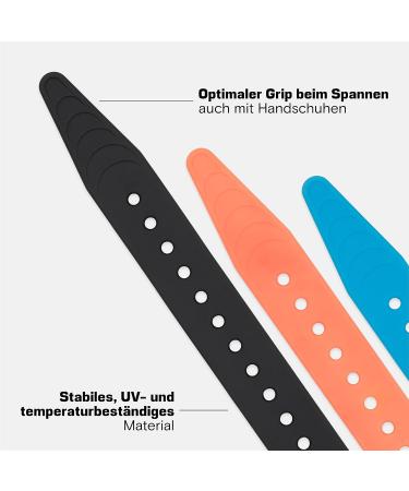 Appia Straps - 35cm Gray Tension Belts (2-Pack) with Strap Keeper for Bicycle Skiing and Camping - Durable TPU with Rust-Free Aluminum Buckle - Buy Online on SooperMarket.com