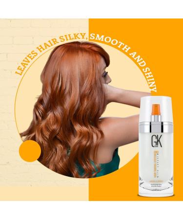 GK HAIR Global Keratin Leave-In Conditioner Detangler Spray 120ml - Hydrating Styler for Dry, Damaged, Frizzy Hair | Organic Natural Oil Blend for Strength & Shine - Buy Online on SooperMarket.com