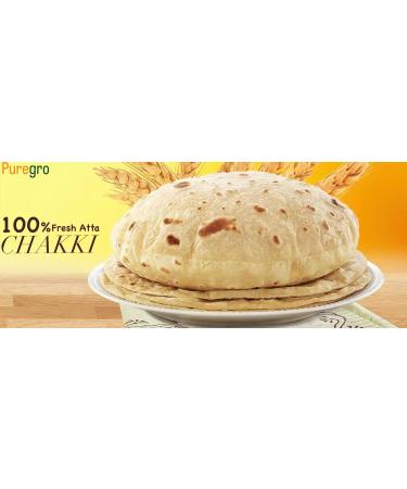 Puregro CHAKKI ATTA 10Kg | 100% Whole Wheat Traditional Indian Flour | Make Rotis & Chappatis | Made with Sharbati Wheat - Buy Online on SooperMarket.com