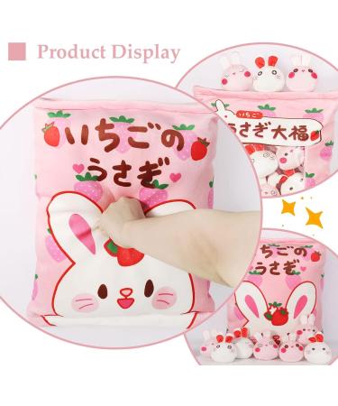 HXPLN Bunny Plush Pillow - Cute Kawaii Pudding Snack Pillow with Bunny Dolls - Creative Gift for Teenagers and Children - Buy Online on SooperMarket.com