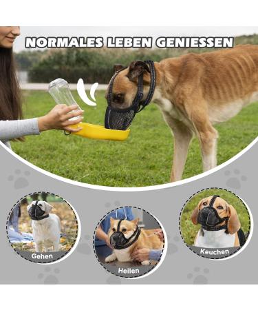 Buy Bonthee Dog Muzzle - Soft Mesh for Small & Medium Dogs | Breathable Adjustable & Reflective for Grooming & Scavenging - Buy Online on SooperMarket.com