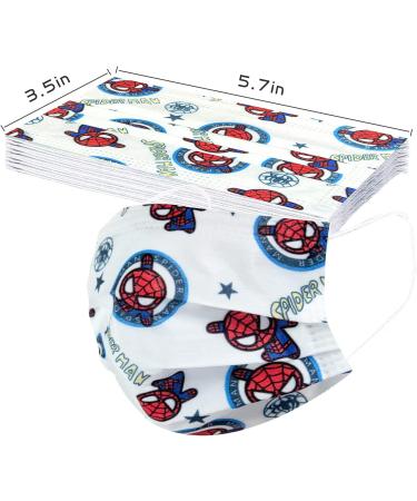 50PCS Kids Face Masks | Earloop Protective Breathable Children's Face Mask | Fun Zzx Spider Design - Buy Online on SooperMarket.com